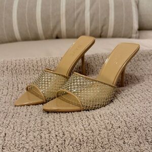 RAYE Tan Mesh Women's Heels
